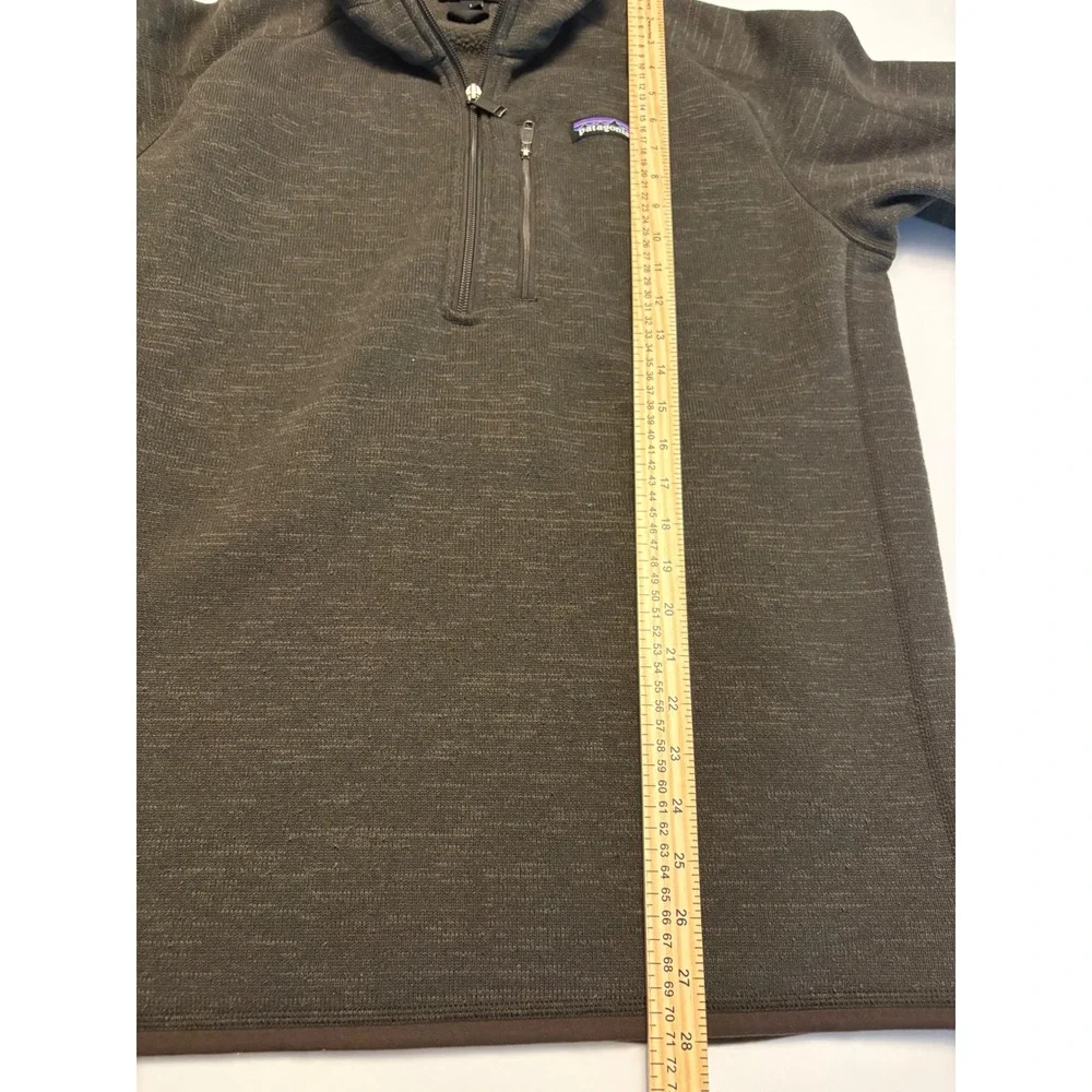 Patagonia Sweater Mens Large Brown Quarter Zip Fleece Pullover